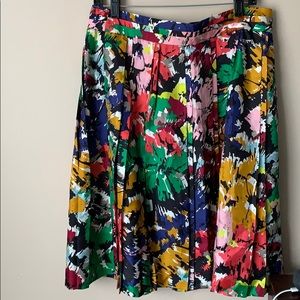J.Crew silk pleated skirt